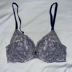 Victoria's Secret Lace Bra in Gray and Navy